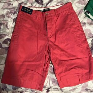 Polo shorts, NWT. Size 30 coral
